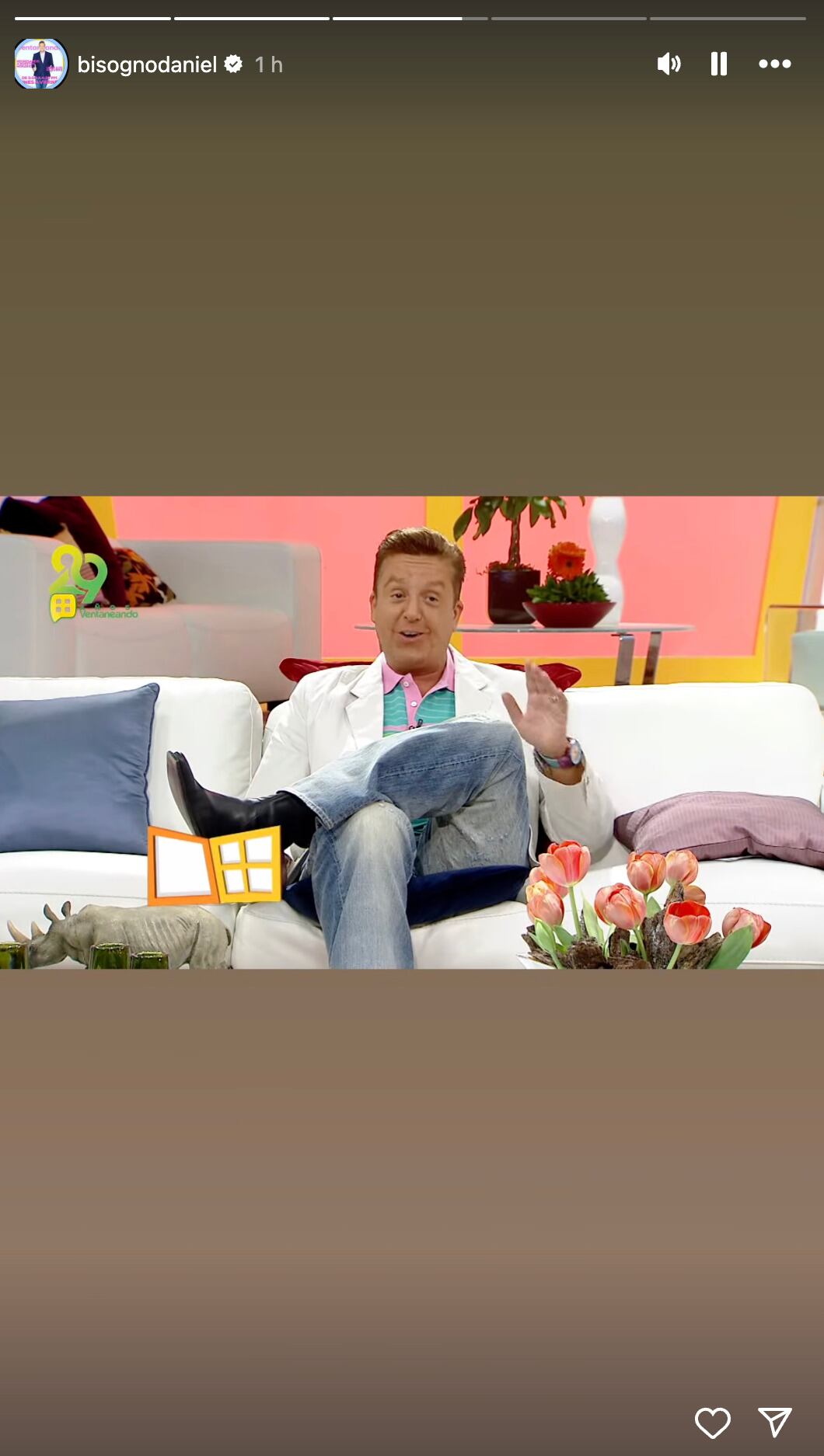 Daniel Bisogno celebra el aniversario de Ventaneando en Instagram