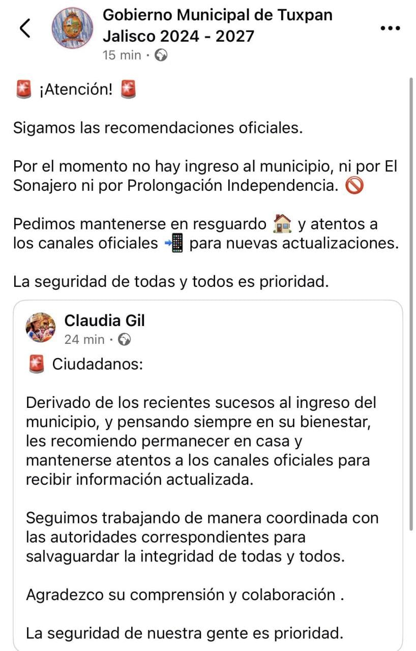 Guardia Nacional fue atacada en carretera de Tuxpan, Jalisco