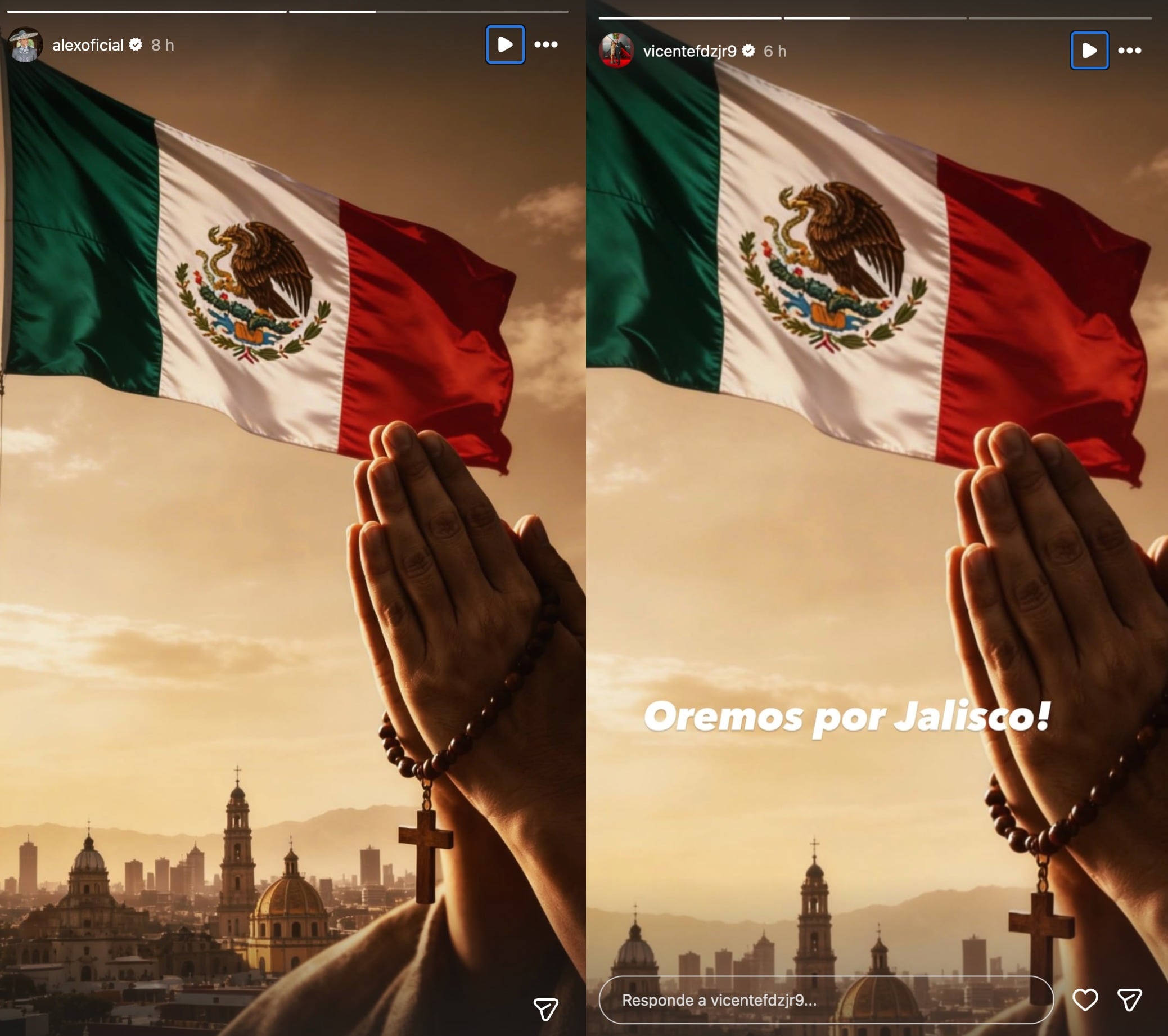 Alejandro Fernández y Vicente Fernández Jr. comparte mensaje tras operativo en Jalisco