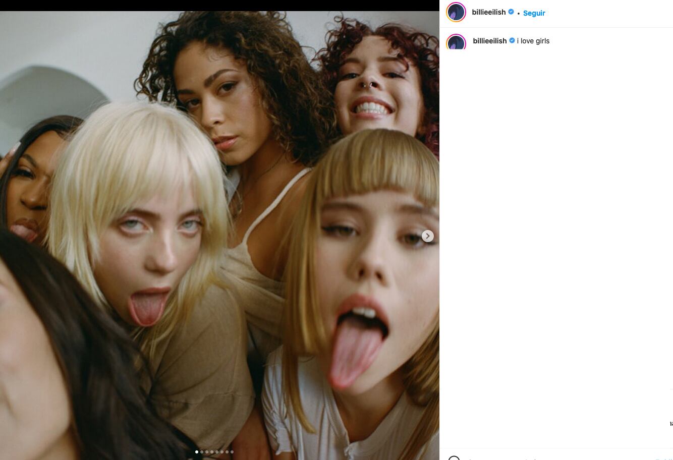 Billie Eilish dice "amo a las mujeres" y le dicen queerbaiting.