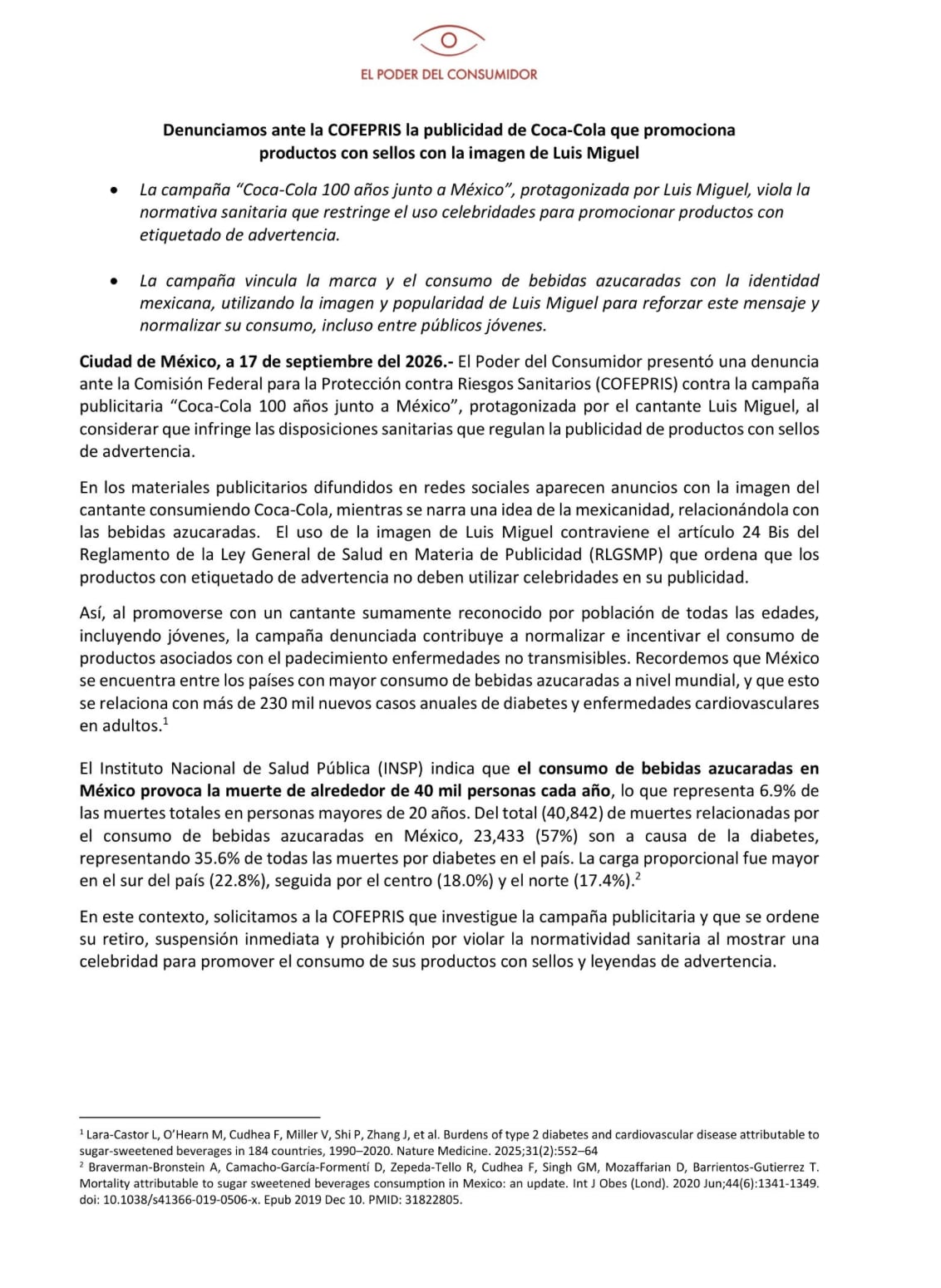 Denuncian a Coca-Cola ante Cofepris