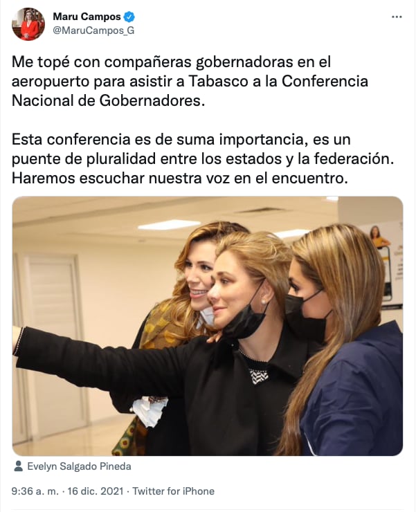 Tuit de Maru Campos/ @MaruCampos_G