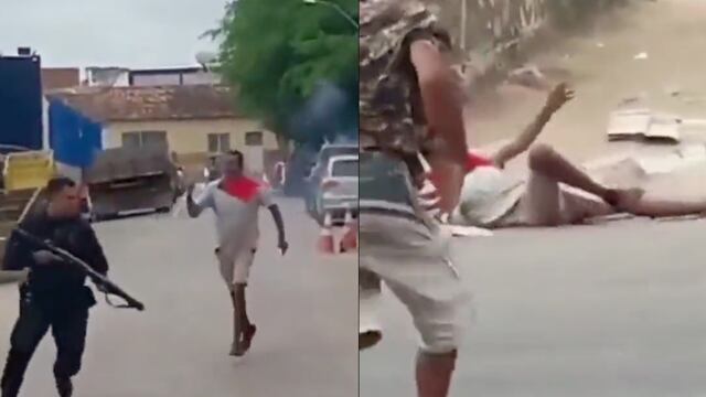 Hombre con un cuchillo es detenido gracias a un coco