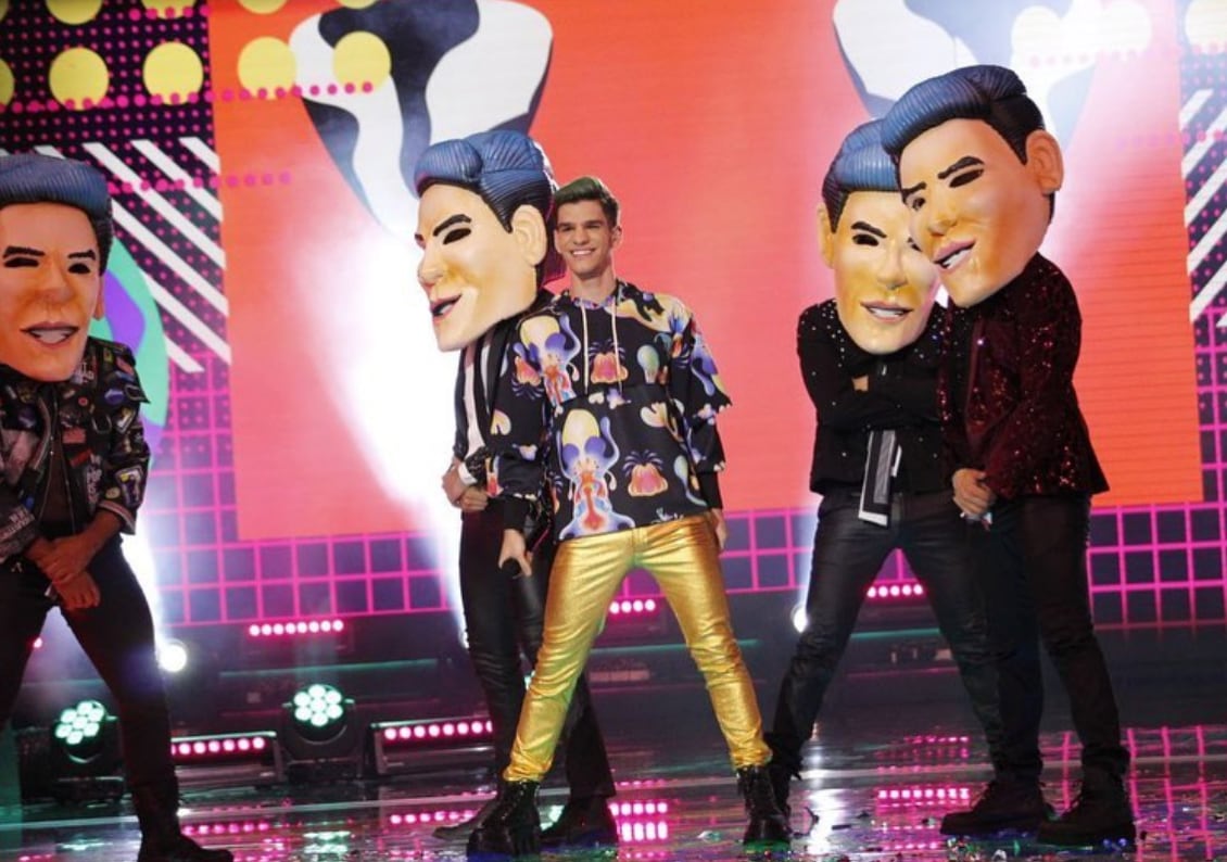 Nelson en la final de La Academia