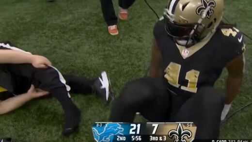 La terrible lesión que se vivió en la NFL: Cadenero sufre brutal fractura tras golpe de jugador de los Saints