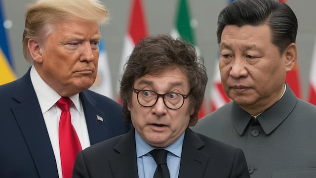 Donald Trump, Javier Milei, Xi Jinping. Foto: Angel González Badillo