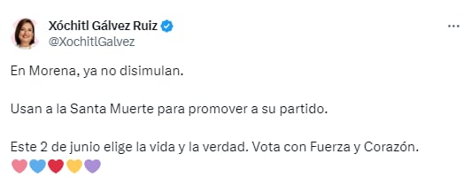 Xóchitl Gálvez reacciona a meme de la playera de calaca