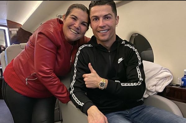 Cristiano junto a su madre Dolores