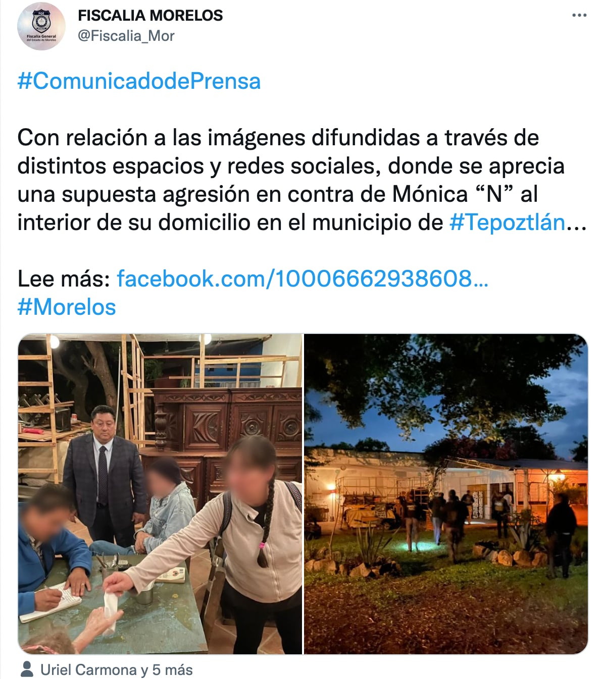 Fiscalía acude a la casa de Mónica Dossetti