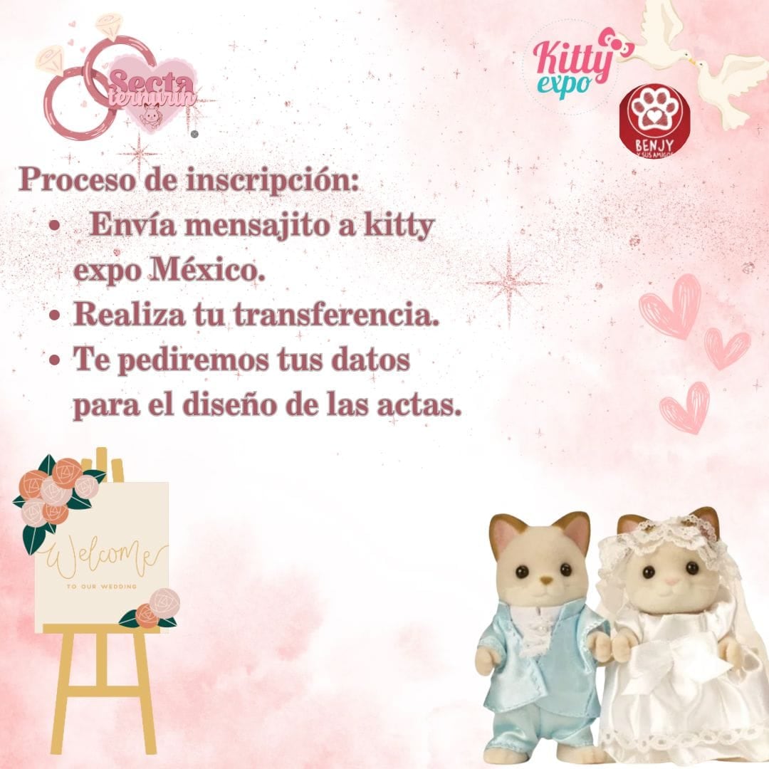 Requisitos para la boda estilo ternurín.