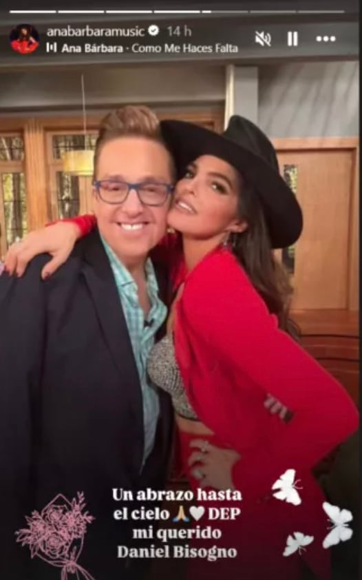 Ana Bárbara también se despide de Daniel Bisogno