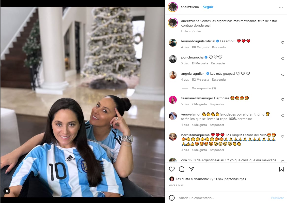 Familia materna de Ángela Aguilar apoyando a Argentina en el Mundial de Qatar