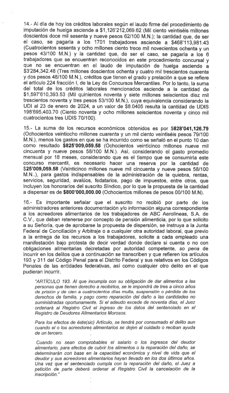 Expediente del concurso mercantil de Interjet