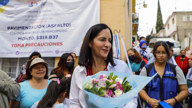 Continúa Lía Limón entrega de obras en Álvaro Obregón