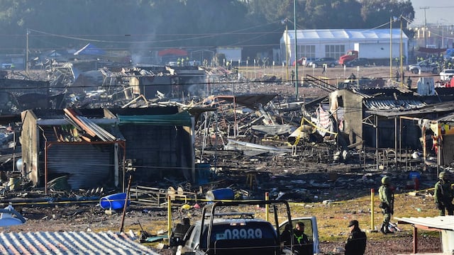 Daños tras explosión en San Pablito. Apoyo del Edomex.