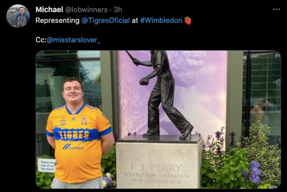 Michael, el fan de Tigres que apareció en Wimbledon