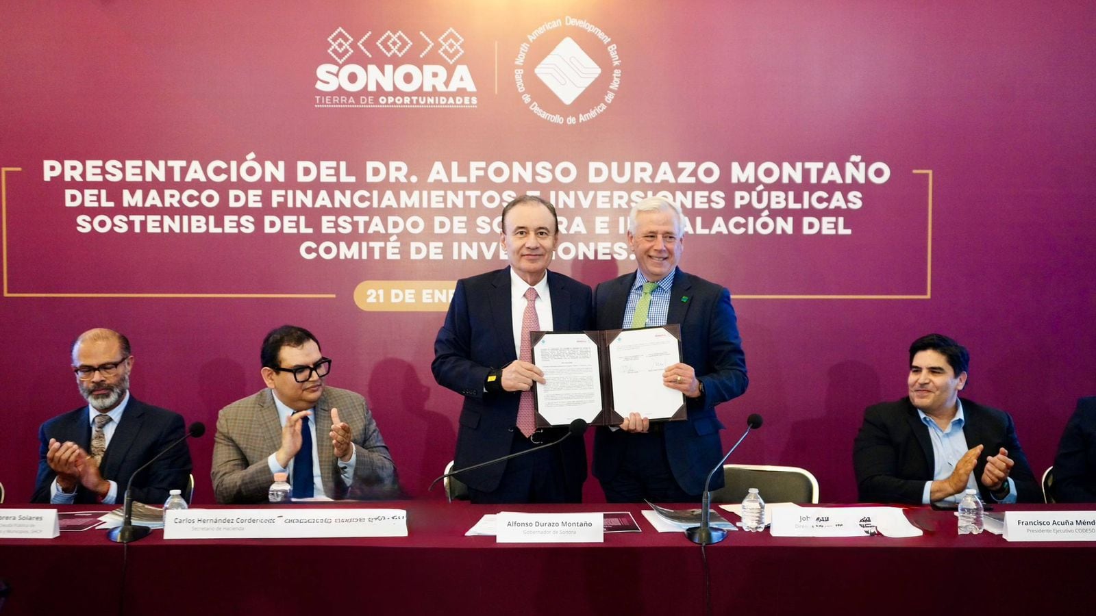 Alfonso Durazo impulsa infraestructura ambiental en Sonora con acuerdo con NadBank