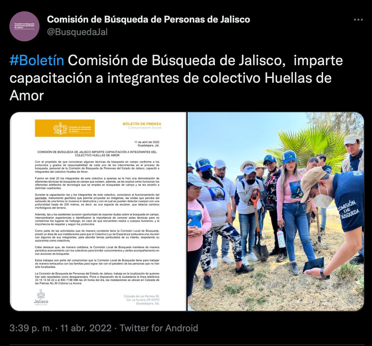 Comisión de Búsqueda de Personas de Jalisco