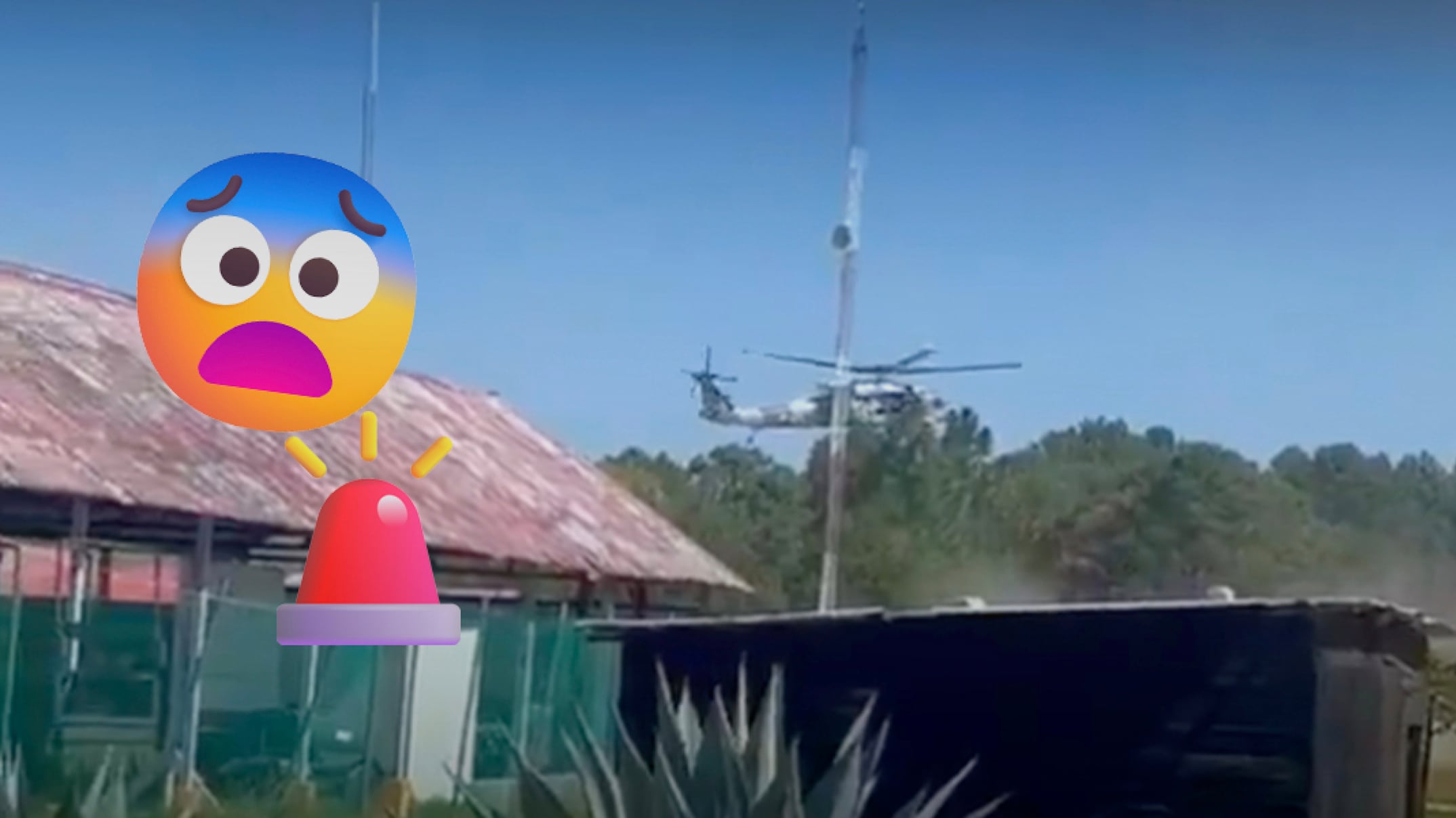 Helicóptero militar realiza aterrizaje de emergencia en Durango