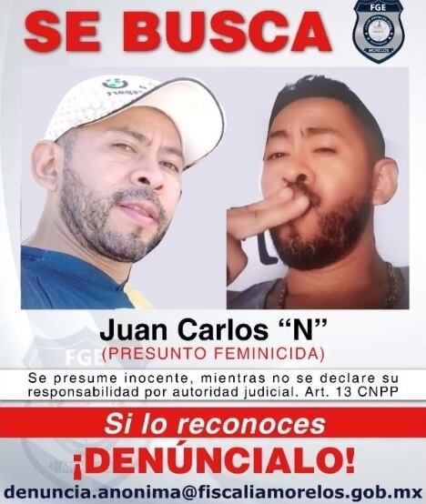 Juan Carlos "N", posible responsable del feminicidio de Evelin Afiune