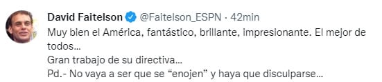 Tuit de David Faitelson