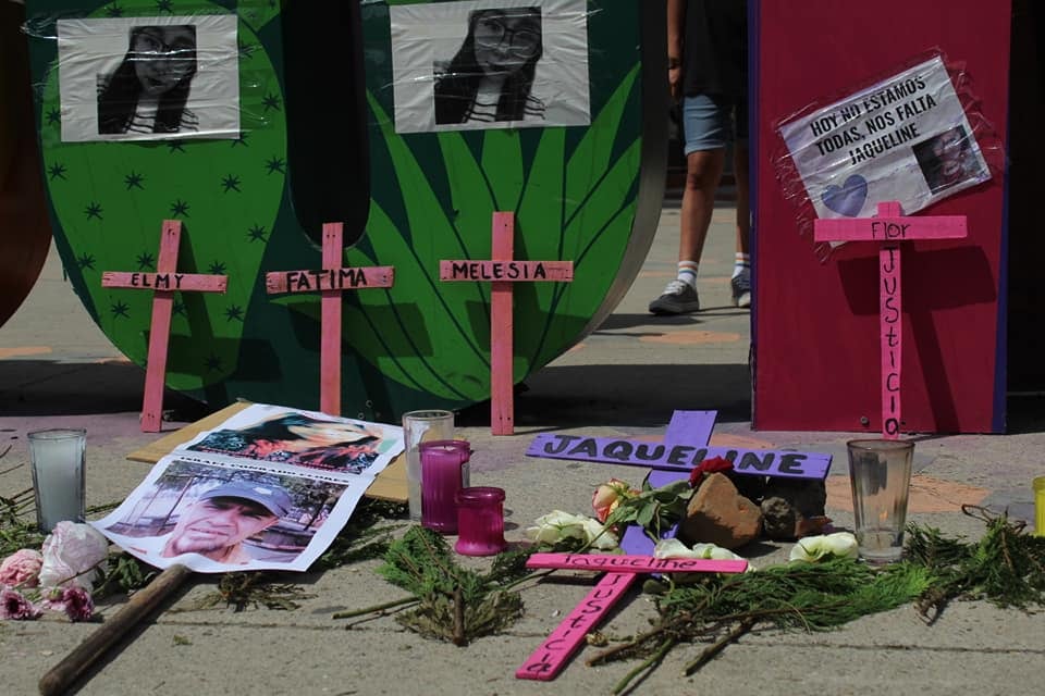 Protesta por el feminicidio de Jacqueline Pérez Herrera