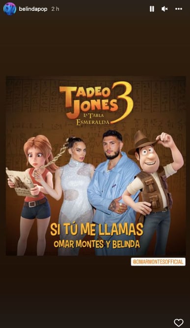 Belinda canta junto a Omar Montes tema principal de la película Tadeo Jones 3