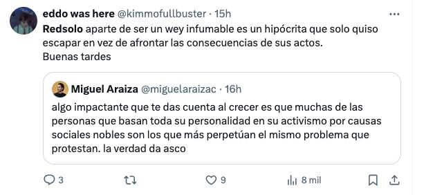 La cara de despedida de Red Solo provoca supuestas denuncias de violencia en su contra