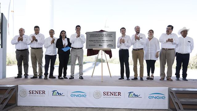 El gobernador de Tamaulipas Francisco García Cabeza de la Vaca presidió la inauguración del Parque Eólico Tres Mesas Fase 3.