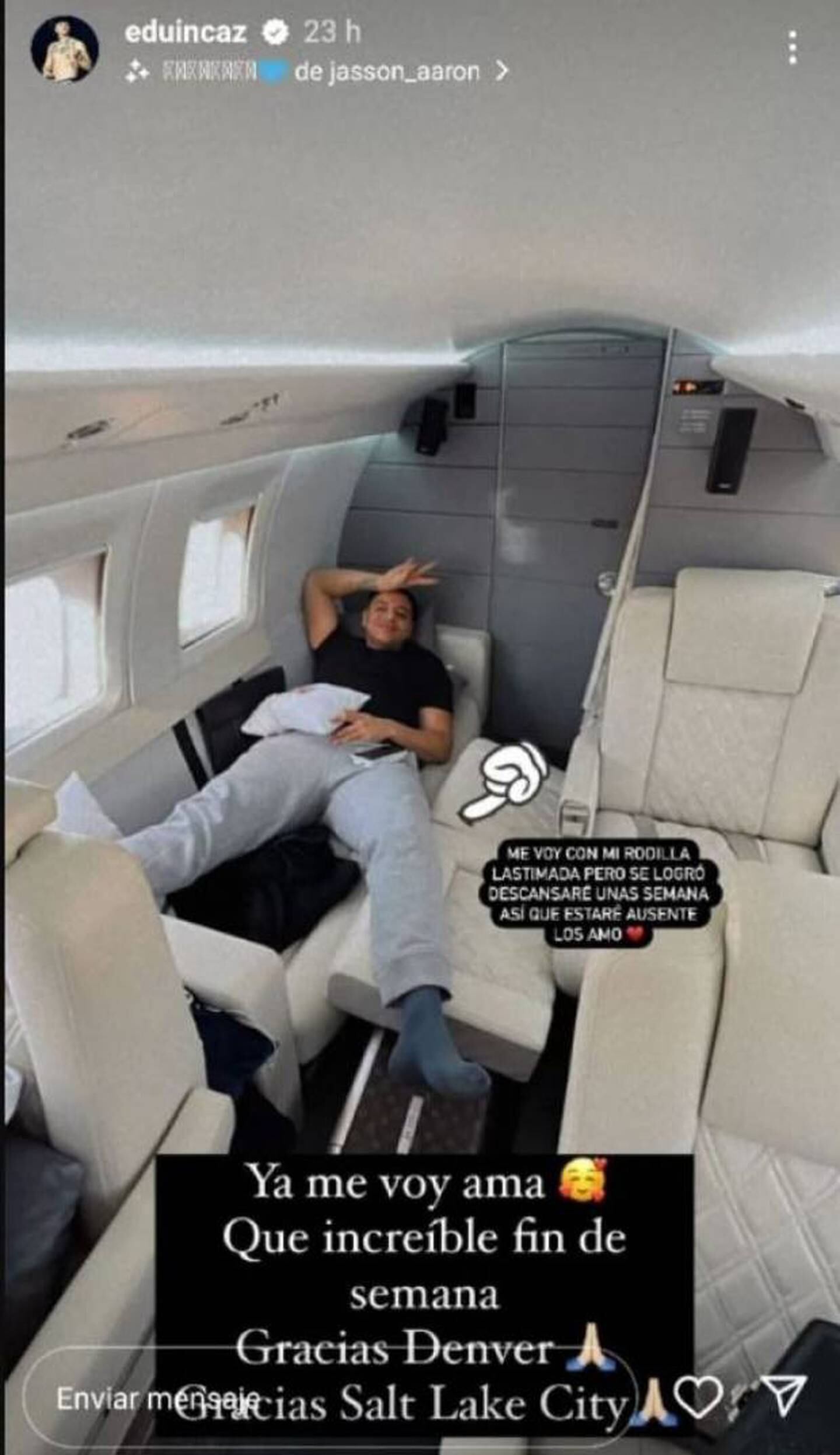 Eduin Caz se lastima rodilla