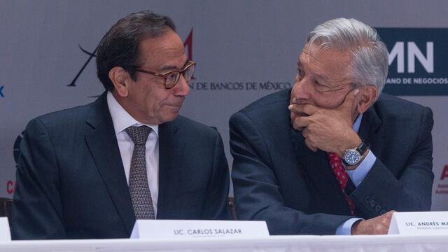 Carlos Salazar y Andrés Manuel López Obrador