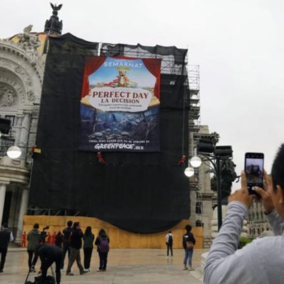 Greenpeace toma Bellas Artes por conflicto ambiental en Mahahual