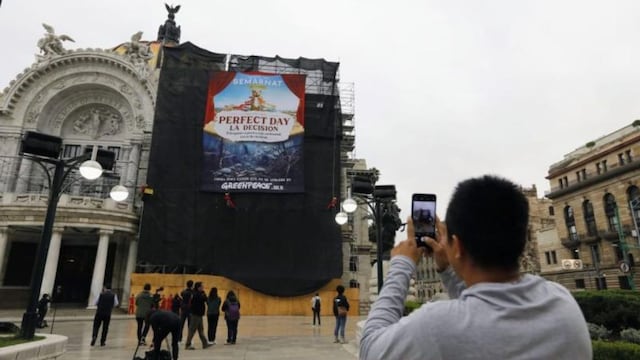 Greenpeace toma Bellas Artes por conflicto ambiental en Mahahual