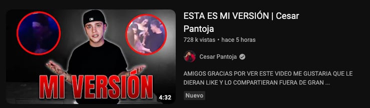 César Pantoja cuenta su versión