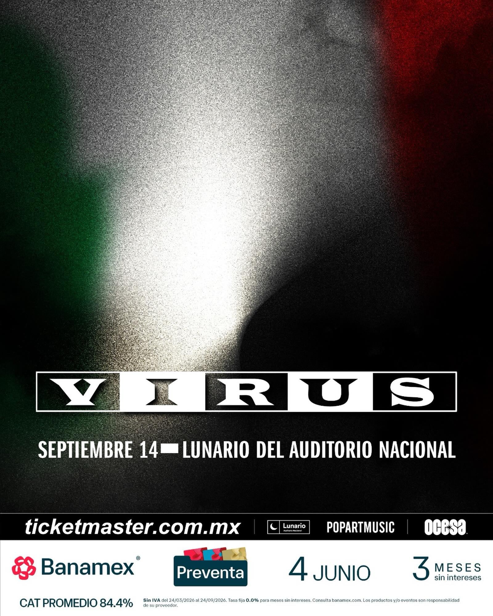 Virus tendrá un concierto en el Lunario del Auditorio Nacional en CDMX