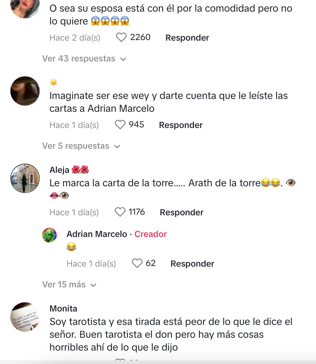 Video de la lectura de tarot a Adrian Marcelo sobre La Casa de los Famosos 2024