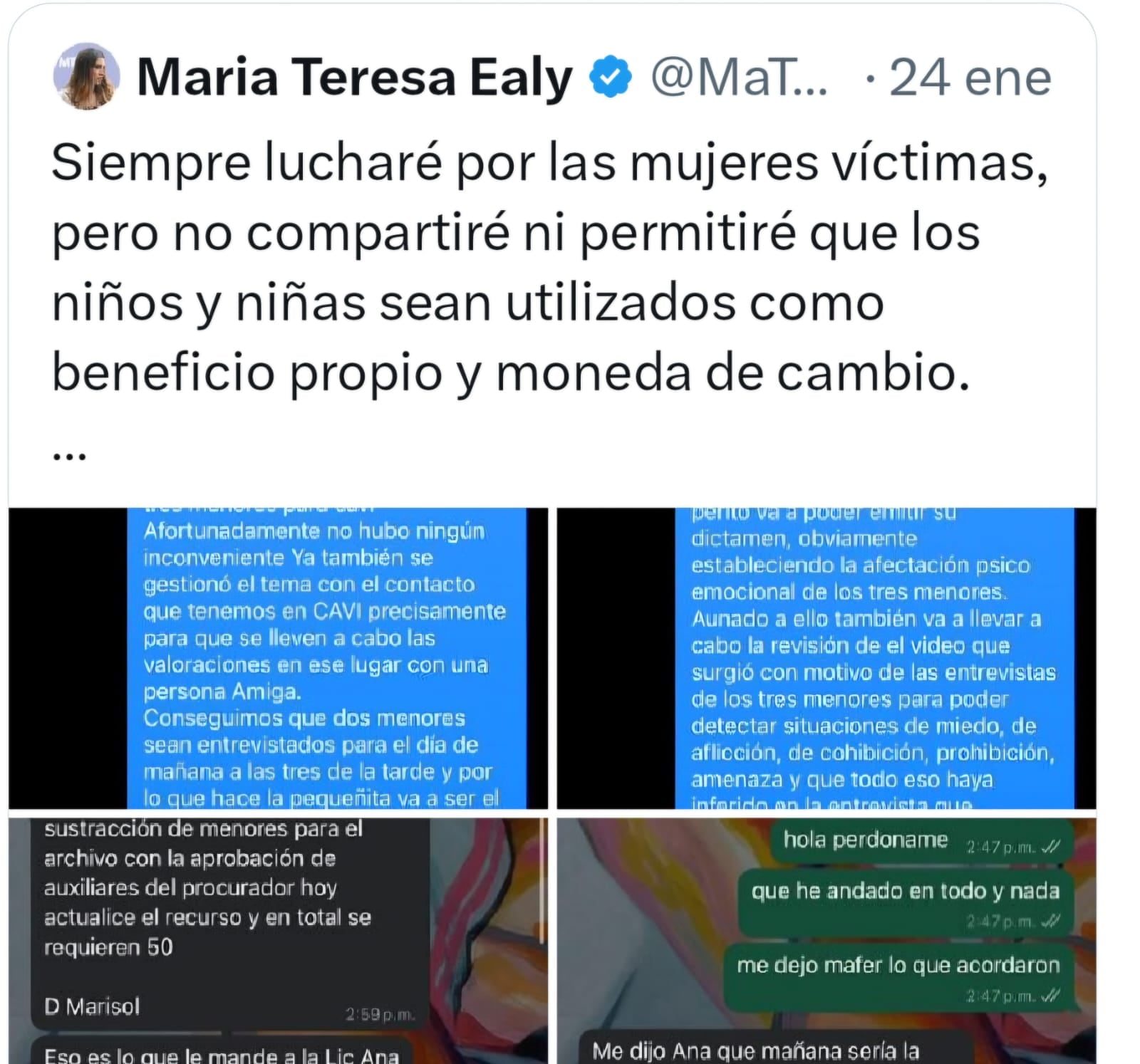Tuit de María Teresa
