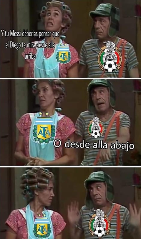 Meme de xenofobia por el México vs Argentina