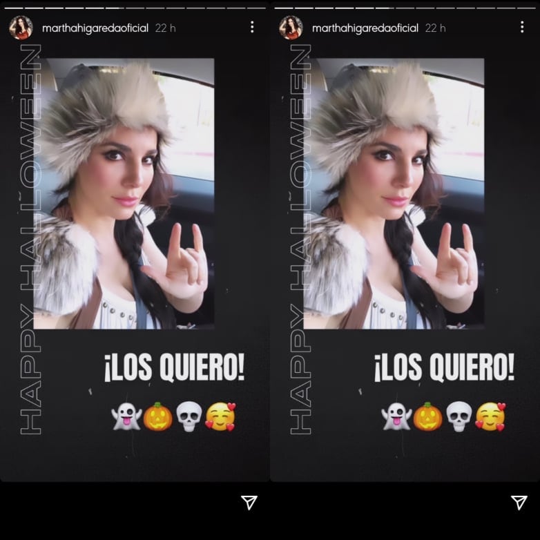 Martha Higareda con disfraz de Vikinga.