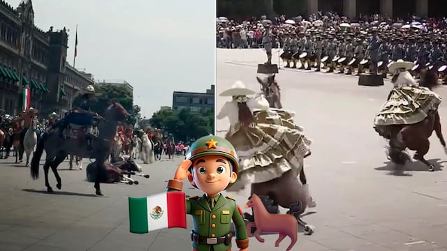 Caballos y jinetes protagonizan varios incidentes durante el Desfile Militar 2026