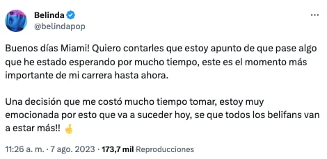 Nuevo disco de Belinda