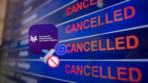 Aeropuerto de Puerto Vallarta suspende vuelos por el huracán Simón