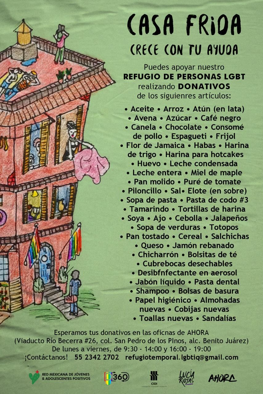 Lista de alimentos para Casa Frida.
