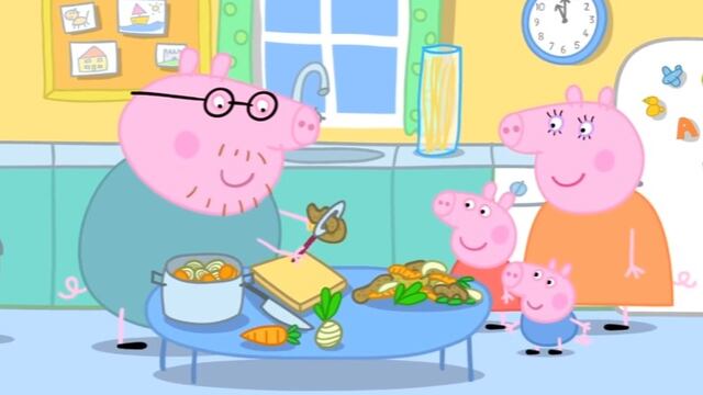 Peppa Pig aprende hábitos saludables con Papá Cerdito
