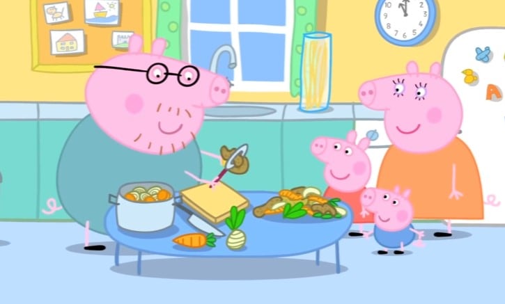 Peppa Pig aprende hábitos saludables con Papá Cerdito