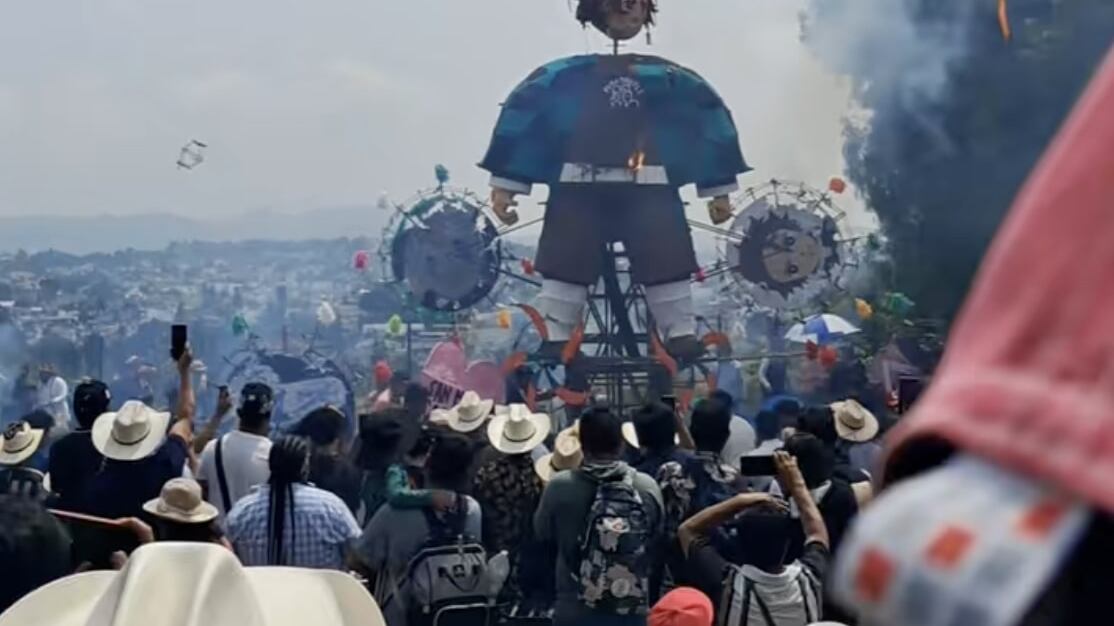 Tanjiro Kamado de Demon Slayer se hizo presente en la ‘Quema de Panzones’ de Cholula