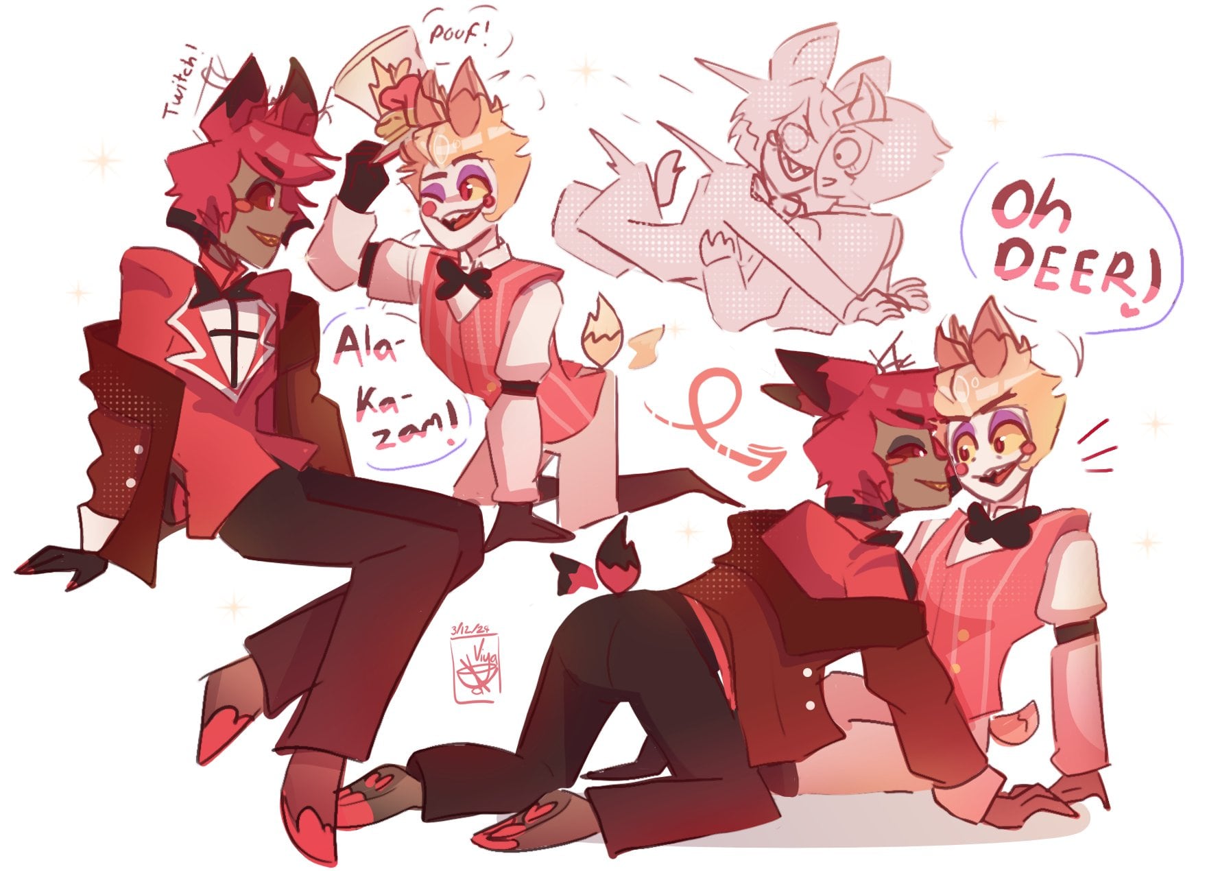 Fanarts de Alastor x Lucifer, el nuevo ship de Hazbin Hotel