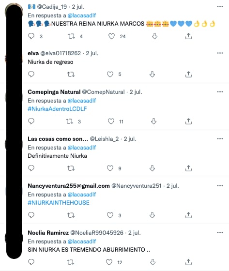 Piden regreso de Niurka a 'La casa de los famosos'