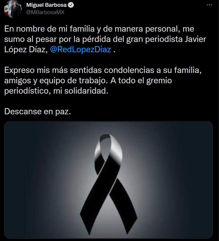 Pésame Miguel Barbosa