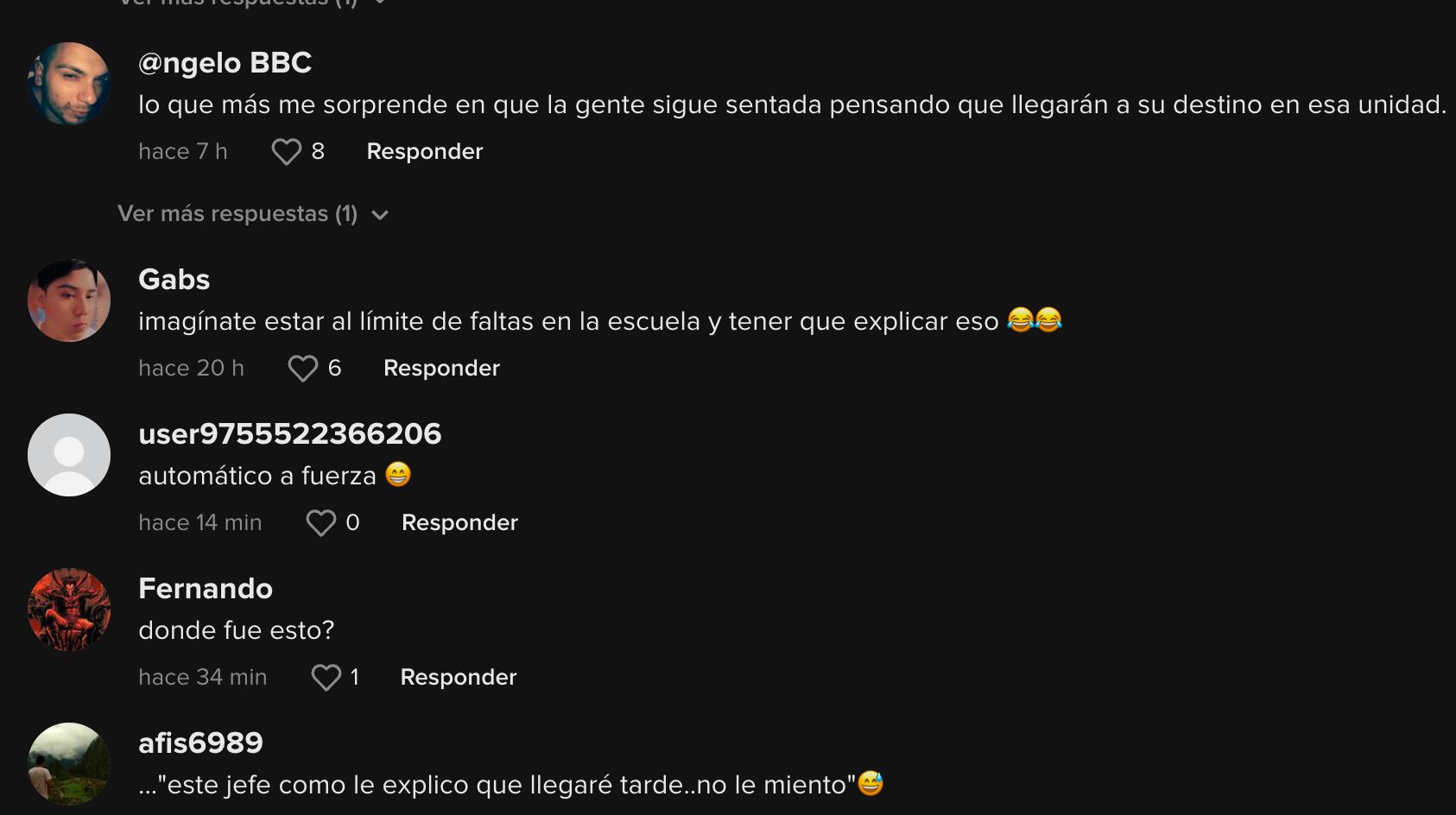 Comentarios al microbús sin palanca